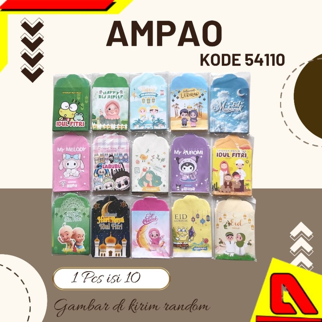 Jual AMPLOP LEBARAN GAMBAR RANDOM 1 PCS ISI 10 ( KODE 54110 ) | Shopee ...