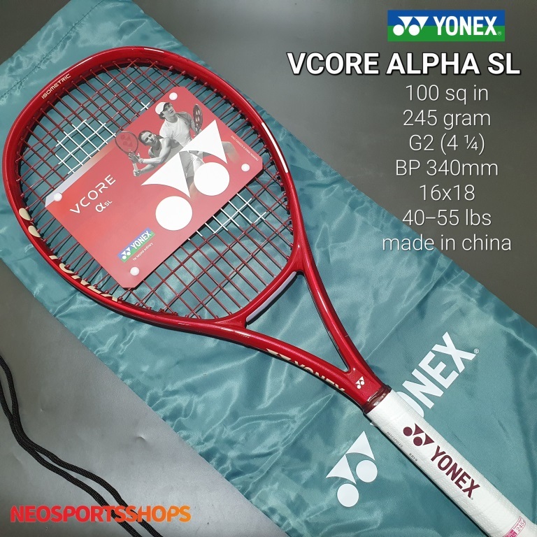 Jual Raket Tenis Yonex Vcore Alpha SL Ruby Red 245 gram Original China ...