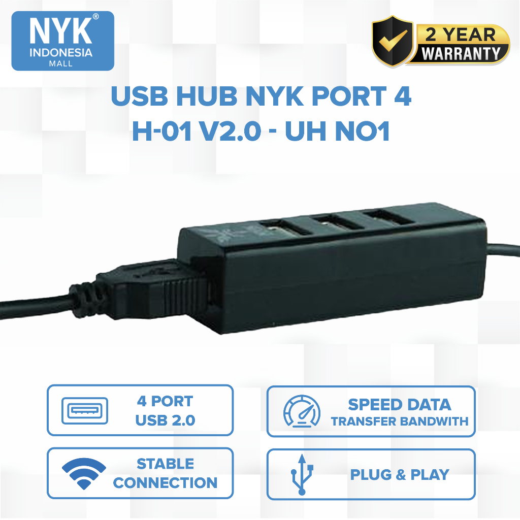 NYK USB HUB H-01 Port 4 v2.0 COD HUB bergaransi Docking Station Data transfer Mobile phone macbook android iphone ipad tab MHL (3)