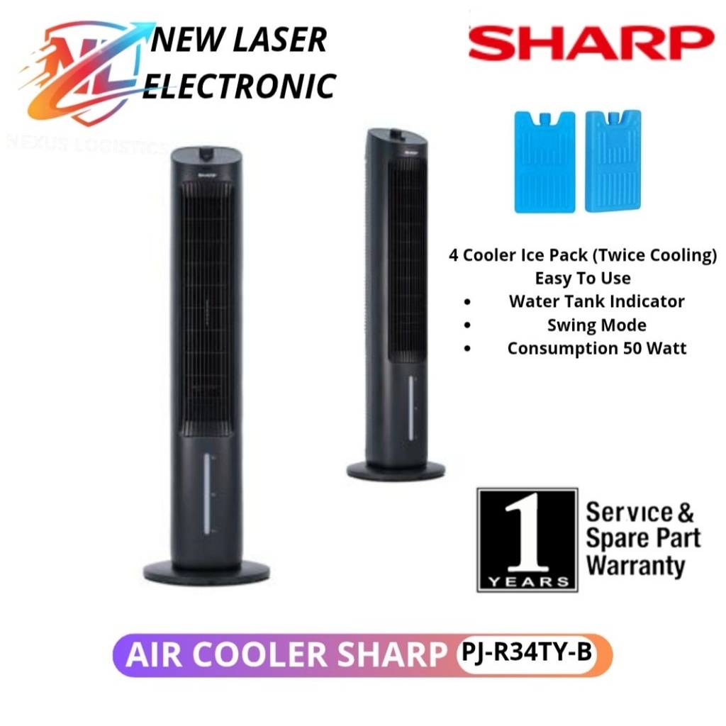 Jual AIR COOLER SHARP PJ R34 TY BLACK | Shopee Indonesia