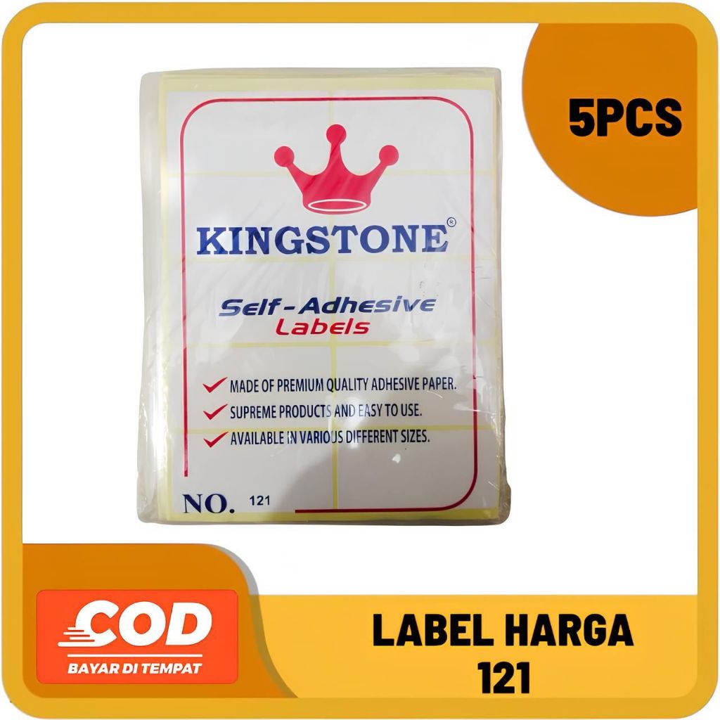 Jual Label Harga No 121/Stiker Label Kingstone/Kertas Nama/Label Self ...