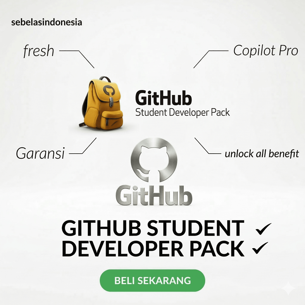 Jual GitHub Student Developer Pack – Student Verified | Akses Tools ...