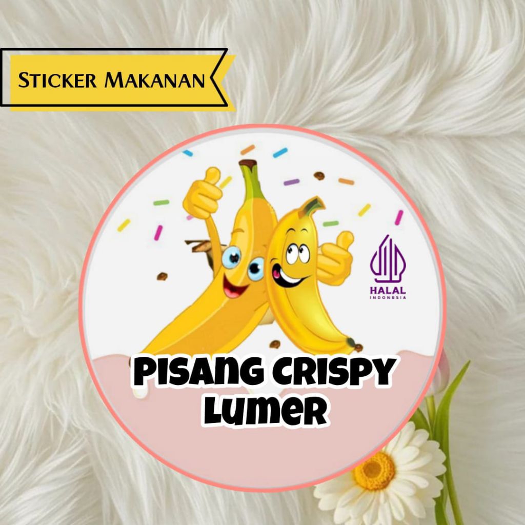 Jual (MINIMAL ORDER 100 PCS) STICKER PISANG CRISPY LUMER | Shopee Indonesia