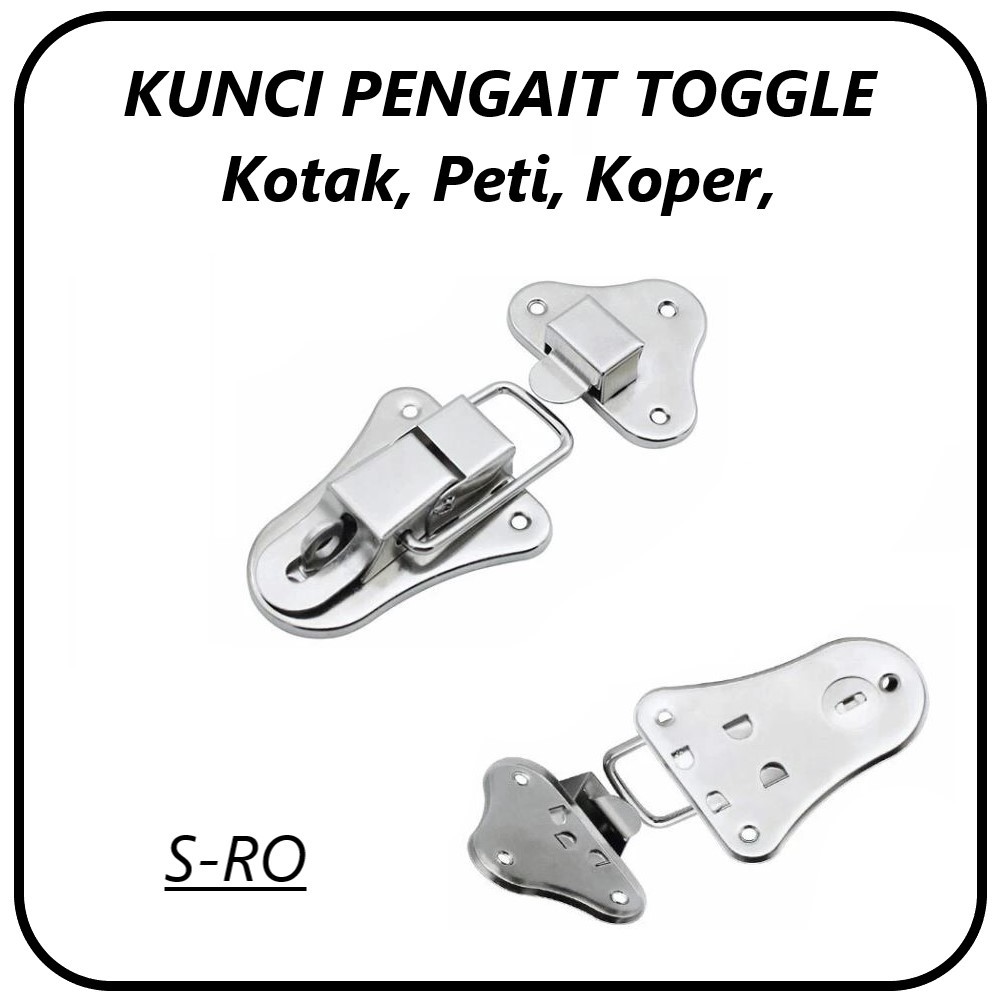 Jual KUNCI PENGAIT TOGGLE KOPER KROM - Klip Pengait Kotak Peti Koper ...