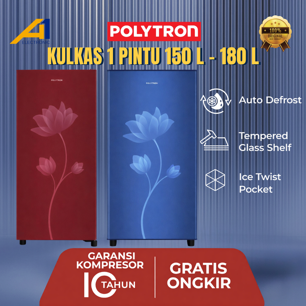 Jual POLYTRON Kulkas 1 Pintu PRB 159 / 179 / 189 R/B Hemat Listrik ...