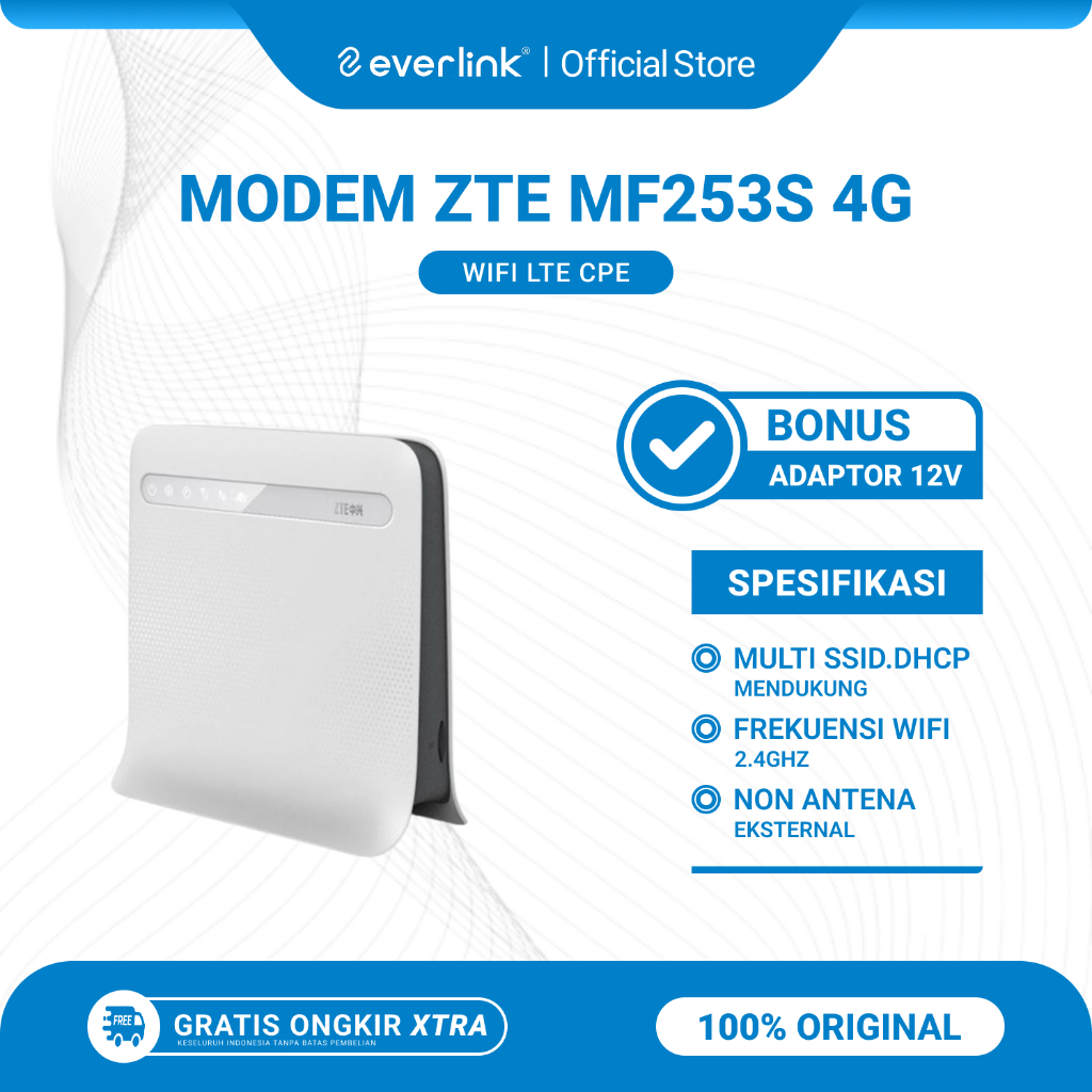 Jual Modem Router ZTE MF253S CPE 4G LTE Wireless WiFi Bekas Original ...