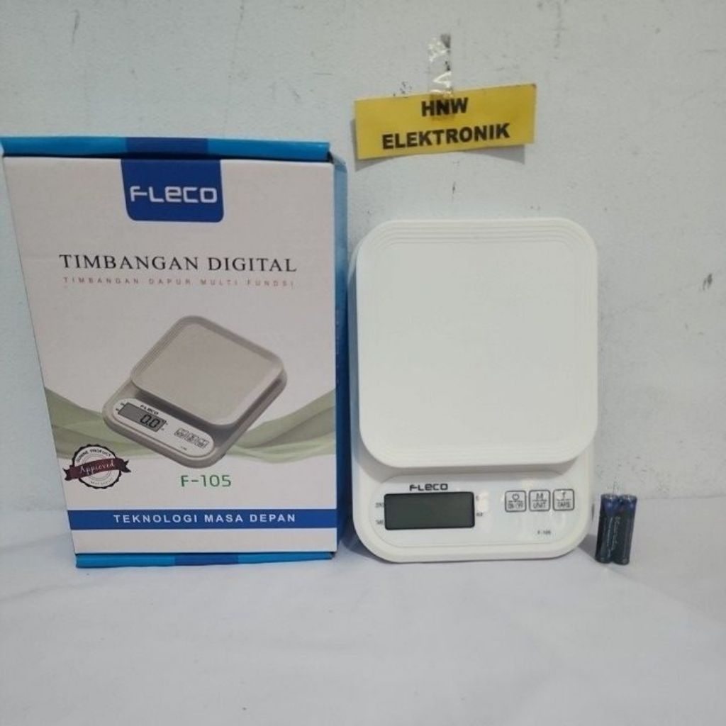 Jual timbangan dapur buah sayur daging roti digital Fleco 105 5kg 5 kg ...