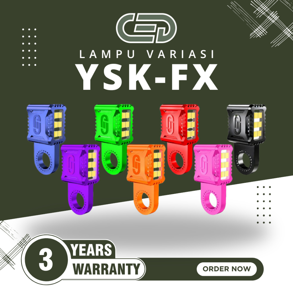 Jual CED Lampu Variasi Motor LED YSK-FX 12V Super Terang | DRL / Senja ...