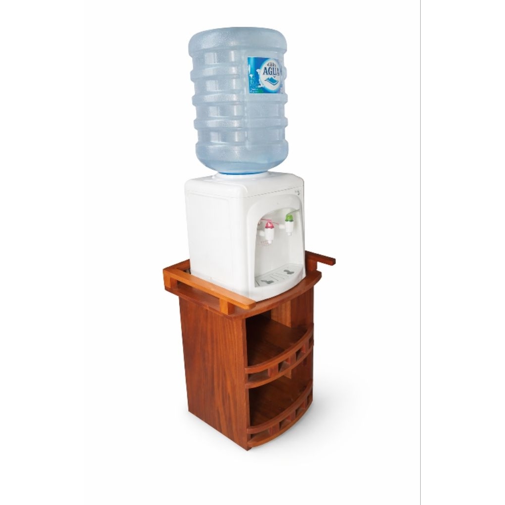 Jual Meja dispenser kayu lT50cm L40cm P35cm Rak dispenser sudah di ...
