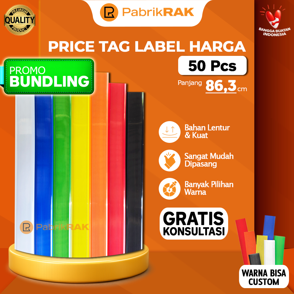 Jual PABRIKRAK Price Tag Price Card Price Rail Mika Label Harga Rak ...