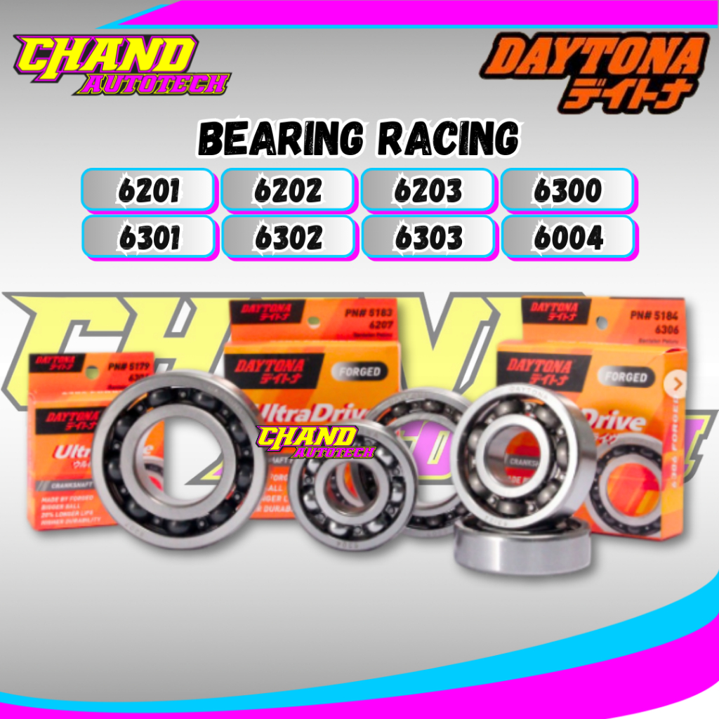 Jual Bearing Racing Daytona Klaher 6201 6300 6301 6202 6203 6302 6004 ...