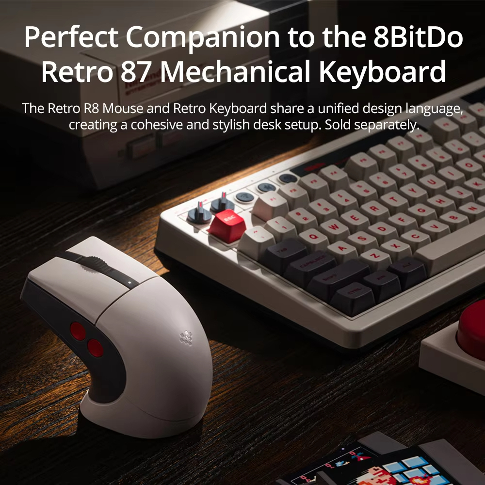 Jual 8BitDo Retro R8 Mouse with Charging Dock Wireless Gaming Mice with ...