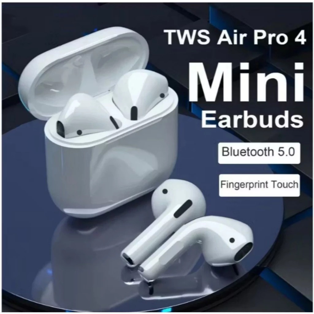 Jual AirPod PRO4 Headset bluetooth wireless mini poket size hifi stereo ...