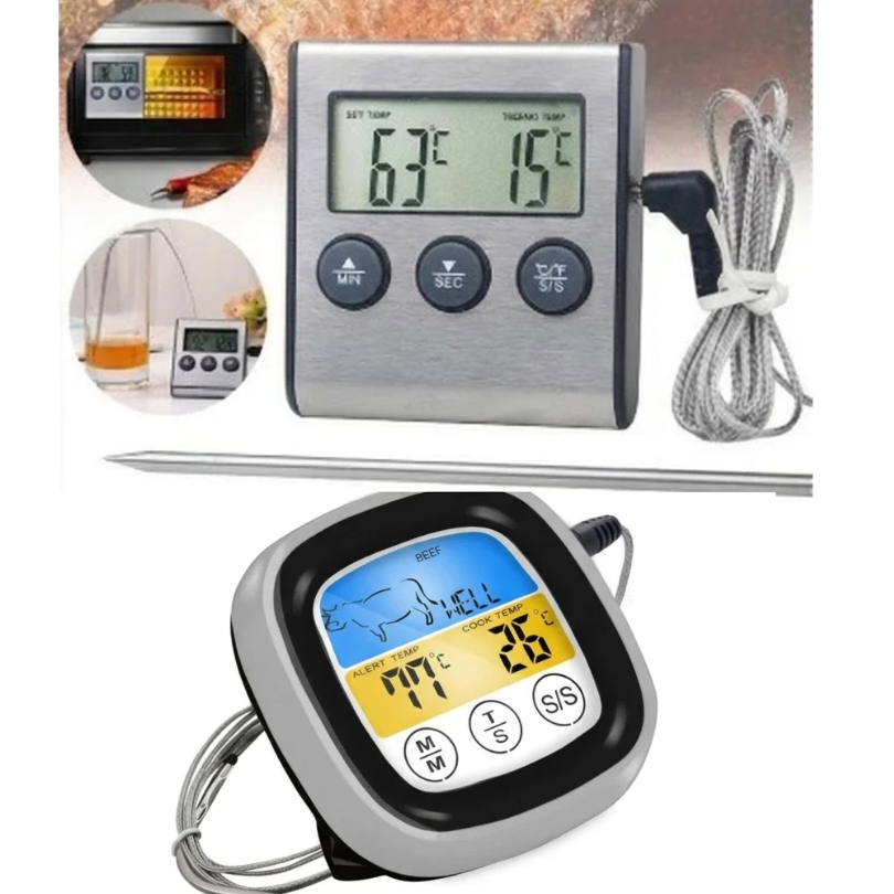 Jual Thermometer Makanan Daging Timer Masak Digital Termometer Cooking ...