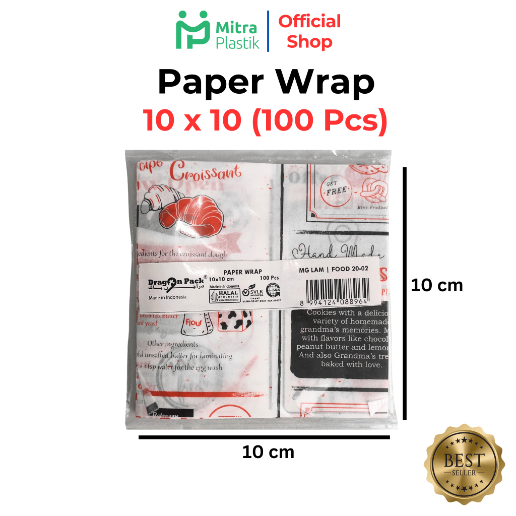 Jual Kertas Nasi Motif 10x10 cm Paper Wrap 100 pcs Printing Laminasi ...