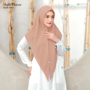 ALYAHIJAB Misha Khimar Segiempat Instan Bahan Babydoll Premium 2 Layer All Size Syari