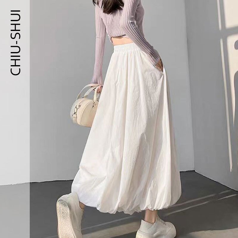 Balloon Skirt Wanita Korean Basic Mini Skirt Summer Highwaist Murah Posha