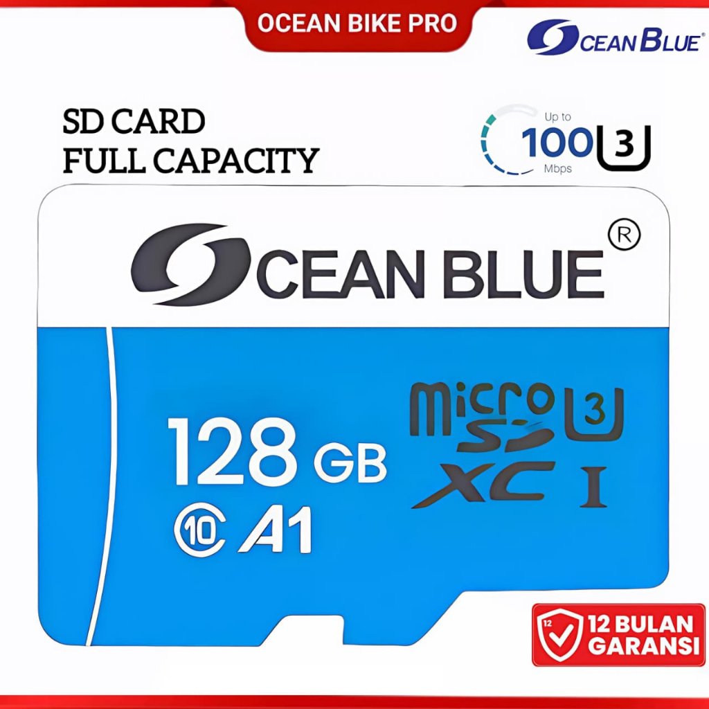 Jual OceanBlue Memory Card HP Micro SD Kapasitas 128GB 100Mb/s Class10 ...