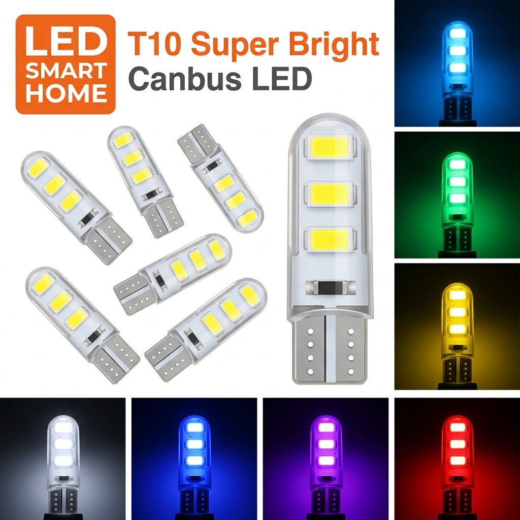 Jual T10 LED Canbus Super Terang Anti Error Lampu Senja Mobil Plug ...