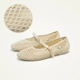 Berrybenka Sepatu Flatshoes Wanita Sofia Mashea Mesh Mary Jane Jelly