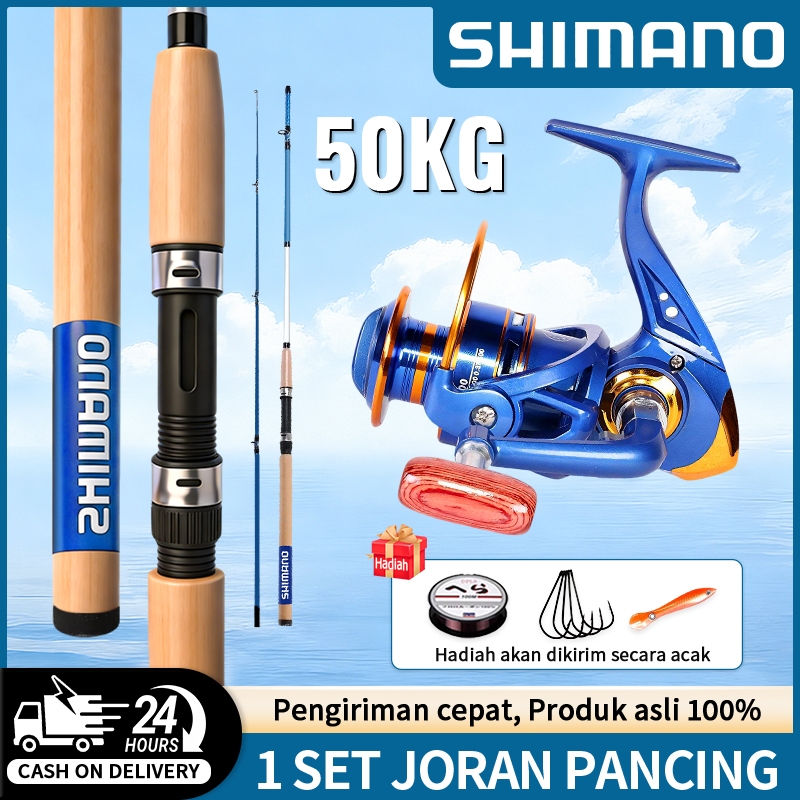 SHIMAN0 Set Joran Pancing Karbon 1.8M-3.0M Ukuran Penuh Tersedia Serat Karbon Berongga Peralatan Pancing Lengkap Super Ringan dan Keras dalam Satu Langkah