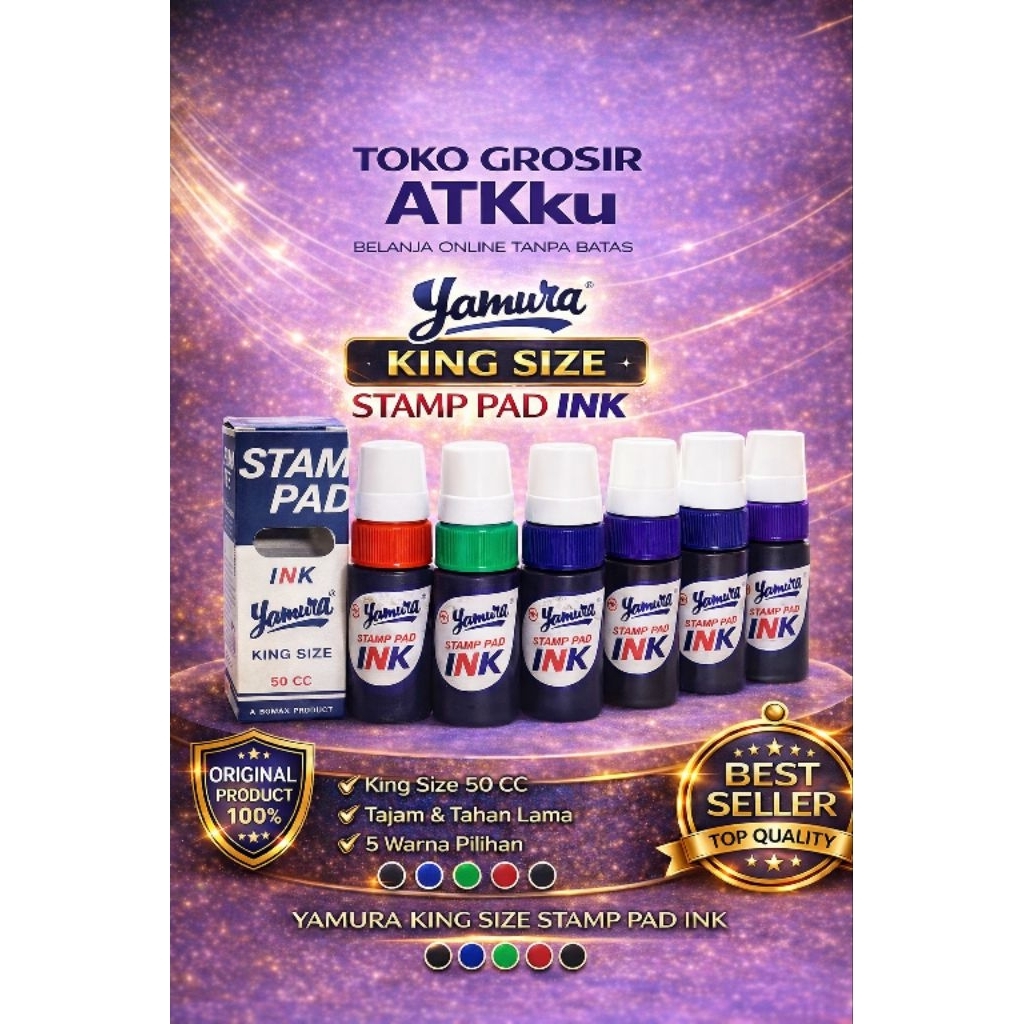 Jual YAMURA King Size 50 cc (1 Pc) / Stamp Pad Ink Yamura / Tinta Stamp ...