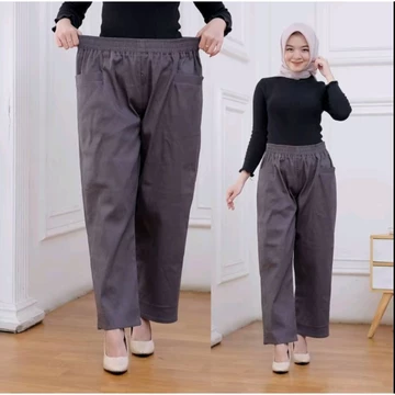 CELANA KULOT KOREAN LONG PANTS PREMIUM Celana Wanita Kulot Katun Stretch Kain Melar Premium
