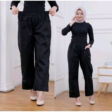 CELANA KULOT KOREAN LONG PANTS PREMIUM Celana Wanita Kulot Katun Stretch Kain Melar Premium