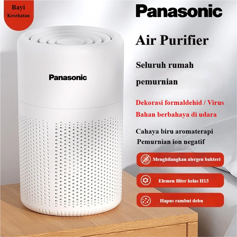 Panasonic Air Purifier free aroma dan hepa negatif ion dalam ruangan 360 derajat sterilisasi debu penghapusan bau