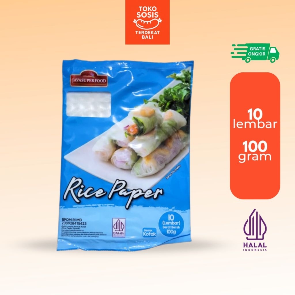 Jual Rice Paper Bulat Kotak isi 10 lembar 100 gram | Java Super Food ...