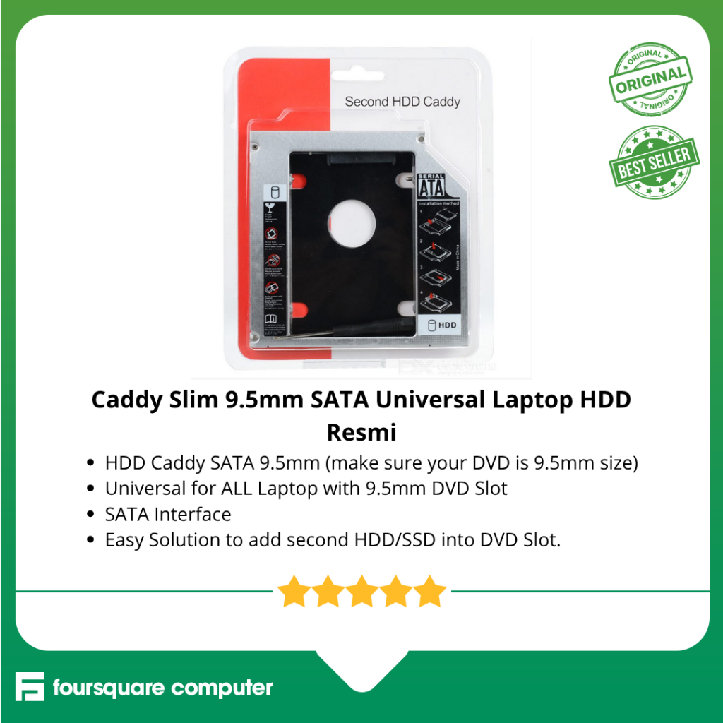 Jual Caddy Slim 9.5mm SATA | Caddy Resmi | Shopee Indonesia