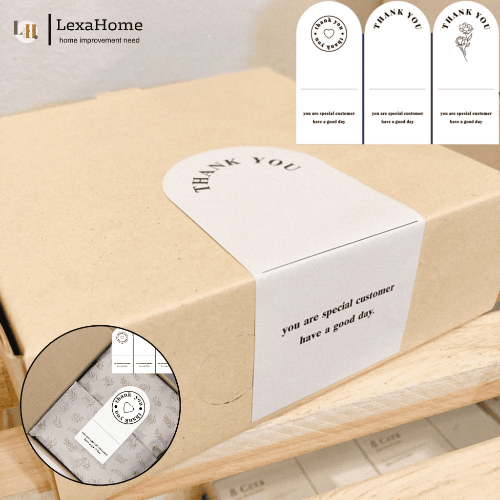 Jual [50 PCS] Stiker Segel Packing Box Label Thank You, Sticker Kemasan ...
