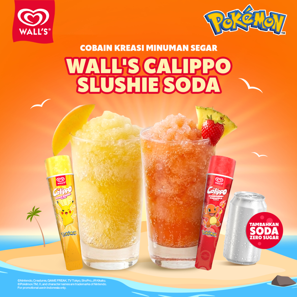 Jual Wall's Calippo Pokemon Strawberry Pineapple 100ml - Es Krim / Ice ...