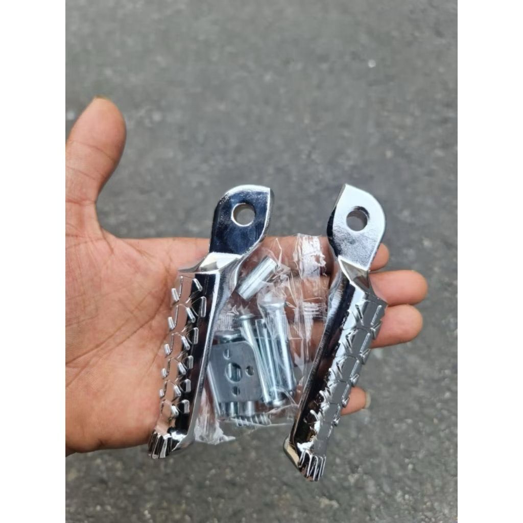 Jual (BISA COD)Footstep Premium Chrome TQ6-V3 Set Kiri Kanan Universal ...