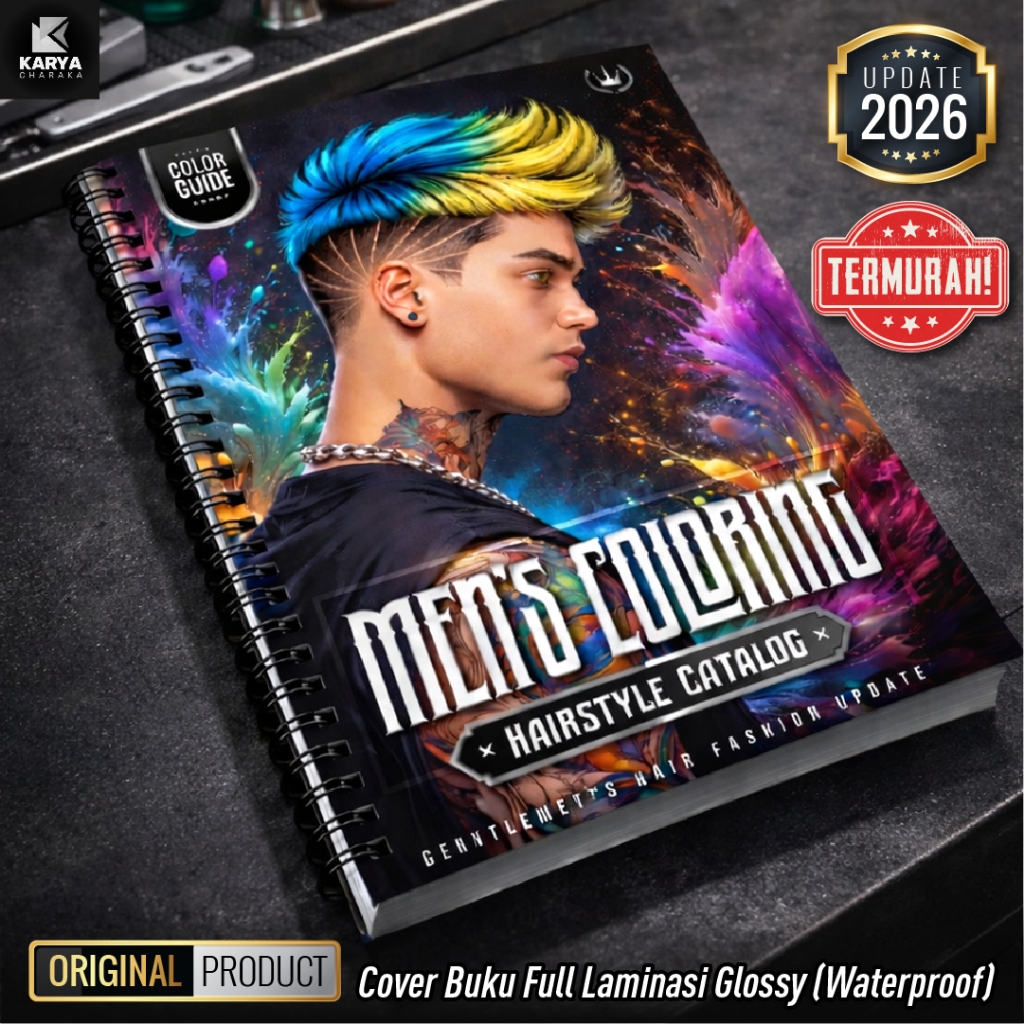 Jual Buku Katalog Man Coloring Hairstyle Barbershop Terbaru 2026 Model ...