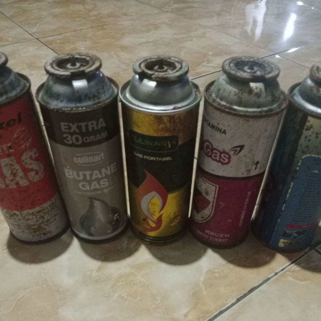Jual Kaleng Bekas gas, kondisi Bocor, Untuk Kerajinan Tangan | Shopee ...