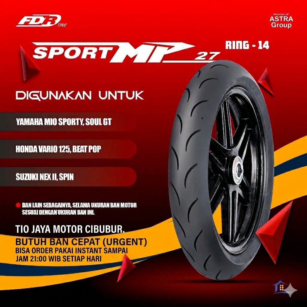 Jual BAN FDR SPORT MP 27 90/80-14 MP27 RACING TIRE SOFT COMPOUND ...