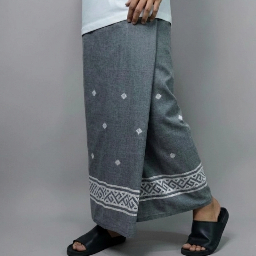 Sarung Wadimor Bordir Timbul Motif Mozaik - Sarung Motif Bordir Kekinian