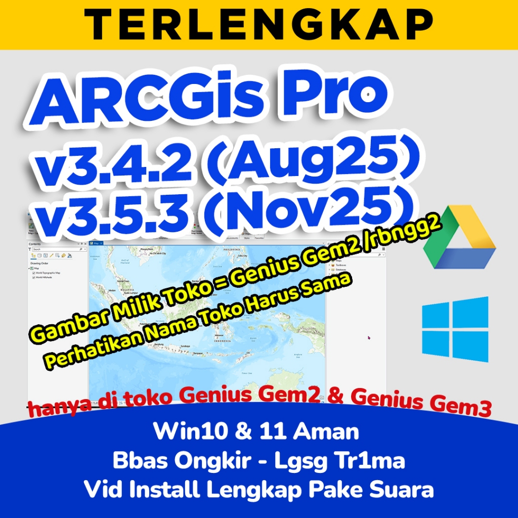Jual Arcgis Pro Desktop 353 Full Version Vid Install Ada | Shopee Indonesia