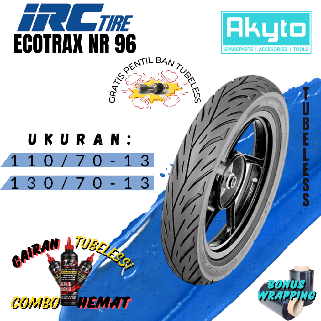 Jual IRC ECOTRAX RING 13 FREE PENTIL + WRAPPING / BAN MOTOR TUBELESS ...