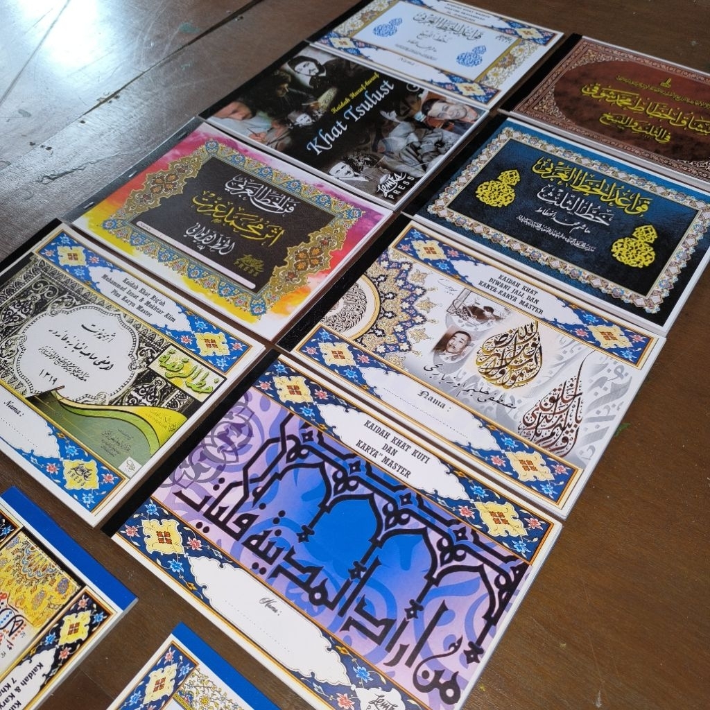 Jual buku kaidah kaligrafi 7 Khat berwarna Eceran, sudah dilengkapi ...