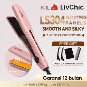 LivChic Catokan Rambut LS304 65 Watts Straightening Kabel Daya 2 Meter 360° Sudut Belok Jauh