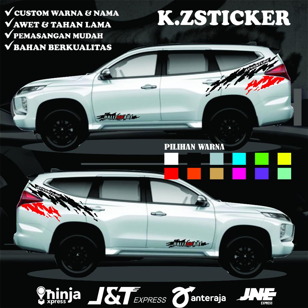 Jual Cutting sticker pajero sport aksesories pajero sport sticker body ...