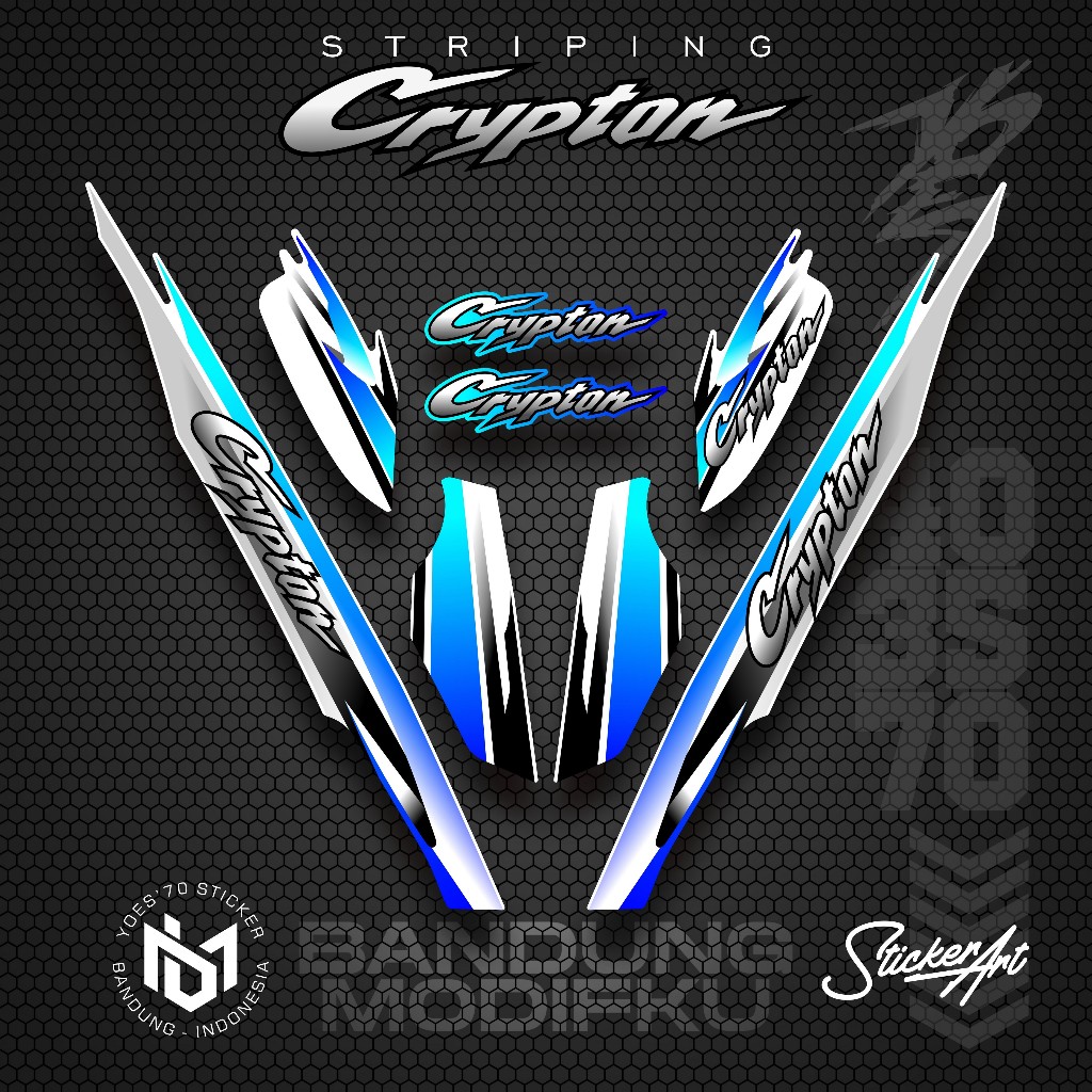 Jual STRIPING VARIASI YAMAHA CRYPTON / KRS 7 / STICKER LIST MOTOR ...