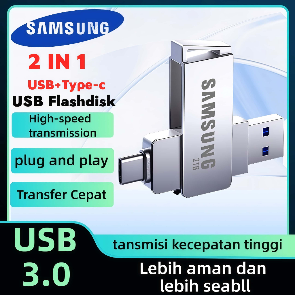 Jual Samsung Flashdisk 2TB OTG Dual Drive USB3.0+Type C Kecepatan ...