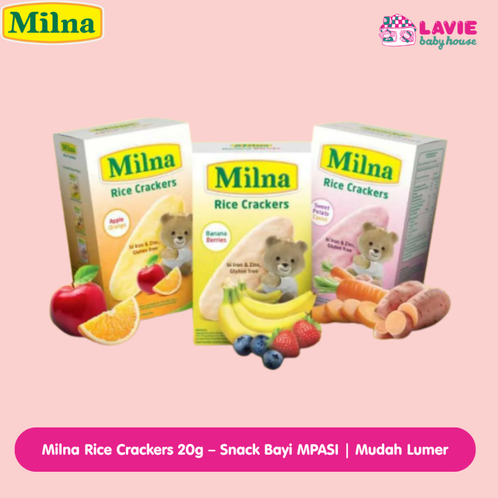 Jual Milna Rice Crackers 20g – Snack Bayi MPASI | Mudah Lumer | Camilan ...