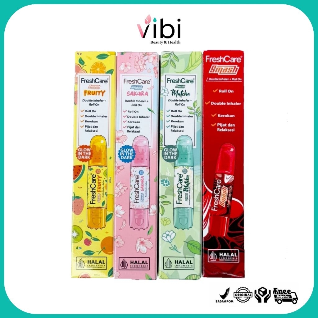 Jual Fresh Care Smash Sakura/Matcha/Fruity/Strong Double Inhaler Roll ...