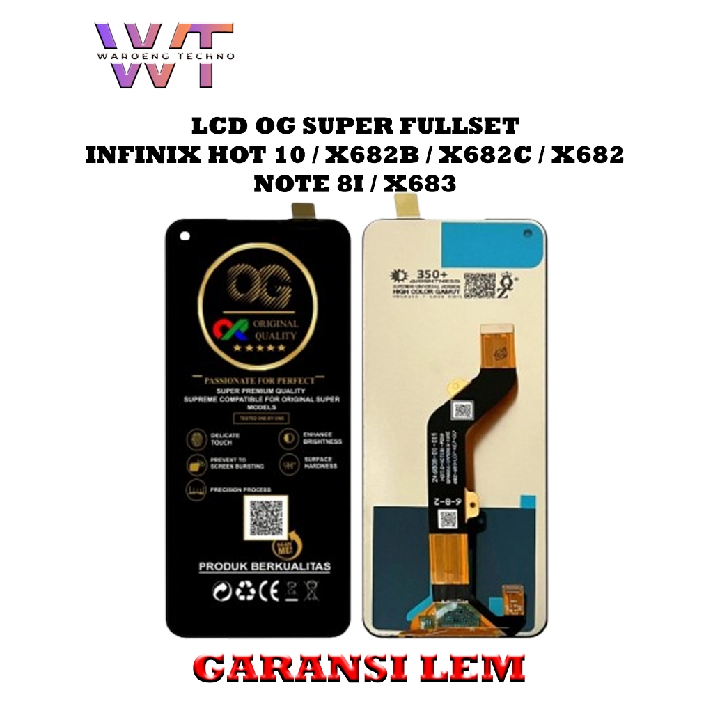Jual LCD INFINIX X682 HOT 10 / X682B / X682C / NOTE 8I / X683 BLACK ...