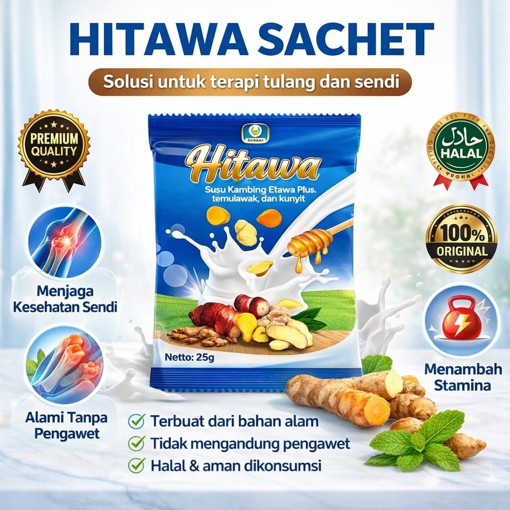 Jual HITAWA SACHET Netto 25gr Susu Etawa Plus Herbal Jahe Kunyit ...
