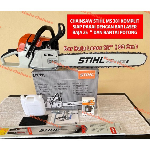 Jual MESIN CHAINSAW SENSO ORIGINAL STIHL MS 381 BAR 25 INCH DAN RANTAI ...